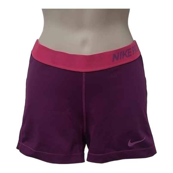 Nike Pants - Nike Pro Dri fit women's shorts Size L Purple & Pink